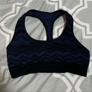 BLACK & BLUE REVERSIBLE LULULEMON SPORTS BRA